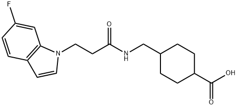 1040695-52-0 4-[[3-(6-fluoroindol-1-yl)propanoylamino]methyl]cyclohexane-1-carboxylic acid