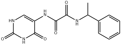 N-(2,4-dioxo-1H-pyrimidin-5-yl)-N'-(1-phenylethyl)oxamide 化学構造式
