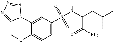 2-[[4-methoxy-3-(tetrazol-1-yl)phenyl]sulfonylamino]-4-methylpentanamide,1045815-11-9,结构式