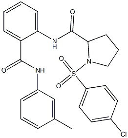 1046046-14-3 1-(4-chlorophenyl)sulfonyl-N-[2-[(3-methylphenyl)carbamoyl]phenyl]pyrrolidine-2-carboxamide