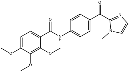 2,3,4-trimethoxy-N-[4-(1-methylimidazole-2-carbonyl)phenyl]benzamide 化学構造式