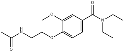 4-(2-acetamidoethoxy)-N,N-diethyl-3-methoxybenzamide Struktur