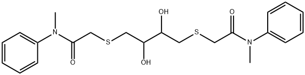 2-[2,3-dihydroxy-4-[2-(N-methylanilino)-2-oxoethyl]sulfanylbutyl]sulfanyl-N-methyl-N-phenylacetamide Structure