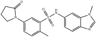 2-methyl-N-(3-methylbenzimidazol-5-yl)-5-(2-oxopyrrolidin-1-yl)benzenesulfonamide Structure