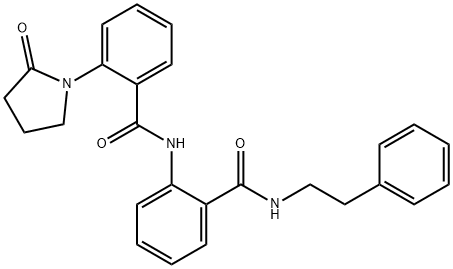 2-[[2-(2-oxopyrrolidin-1-yl)benzoyl]amino]-N-(2-phenylethyl)benzamide Structure