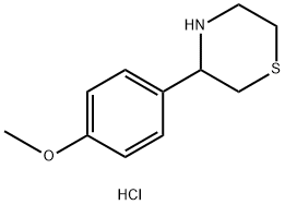 3-(4-甲氧基苯基)硫代吗啉盐酸盐,1052543-94-8,结构式