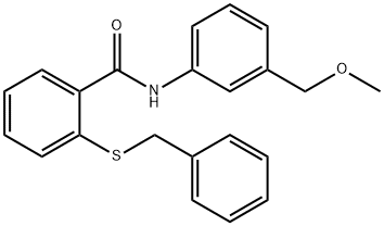 2-benzylsulfanyl-N-[3-(methoxymethyl)phenyl]benzamide Struktur