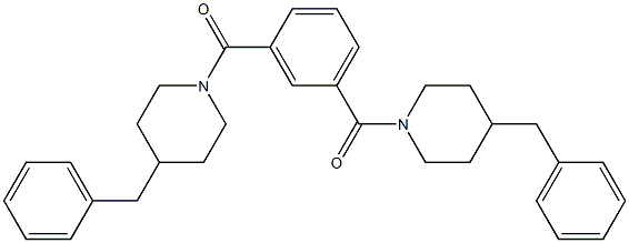 [3-(4-benzylpiperidine-1-carbonyl)phenyl]-(4-benzylpiperidin-1-yl)methanone Structure