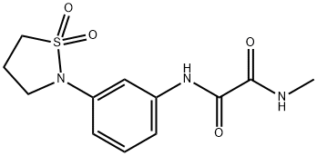 N'-[3-(1,1-dioxo-1,2-thiazolidin-2-yl)phenyl]-N-methyloxamide Struktur