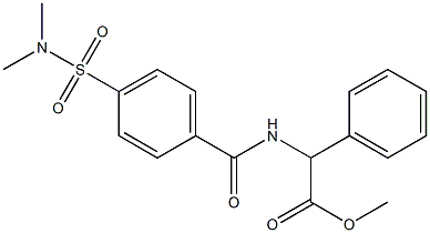 methyl 2-[[4-(dimethylsulfamoyl)benzoyl]amino]-2-phenylacetate Structure