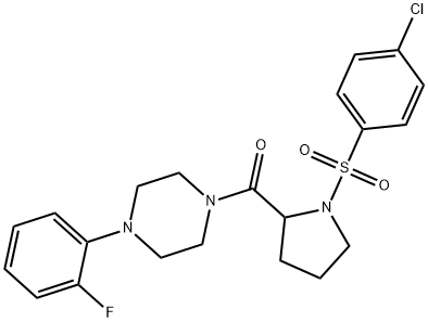 [1-(4-chlorophenyl)sulfonylpyrrolidin-2-yl]-[4-(2-fluorophenyl)piperazin-1-yl]methanone|