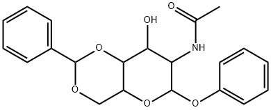 N-(8-hydroxy-6-phenoxy-2-phenyl-4,4a,6,7,8,8a-hexahydropyrano[3,2-d][1,3]dioxin-7-yl)acetamide Struktur