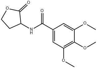3,4,5-trimethoxy-N-(2-oxooxolan-3-yl)benzamide Struktur