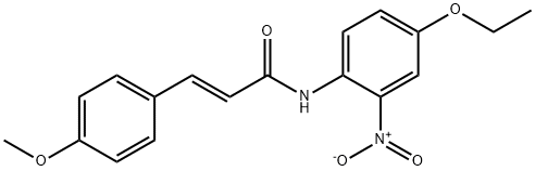 (E)-N-(4-ethoxy-2-nitrophenyl)-3-(4-methoxyphenyl)prop-2-enamide 化学構造式
