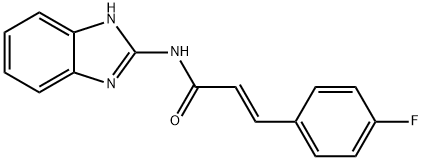 (E)-N-(1H-benzimidazol-2-yl)-3-(4-fluorophenyl)prop-2-enamide Struktur