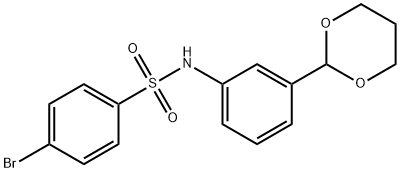 4-bromo-N-[3-(1,3-dioxan-2-yl)phenyl]benzenesulfonamide Struktur
