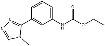 ethyl N-[3-(4-methyl-1,2,4-triazol-3-yl)phenyl]carbamate 化学構造式