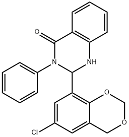2-(6-chloro-4H-1,3-benzodioxin-8-yl)-3-phenyl-1,2-dihydroquinazolin-4-one Structure