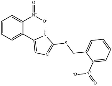 5-(2-nitrophenyl)-2-[(2-nitrophenyl)methylsulfanyl]-1H-imidazole Struktur