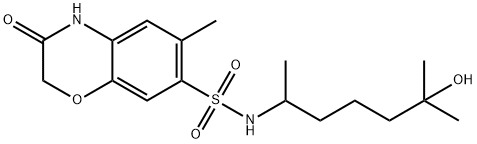 N-(6-hydroxy-6-methylheptan-2-yl)-6-methyl-3-oxo-4H-1,4-benzoxazine-7-sulfonamide|