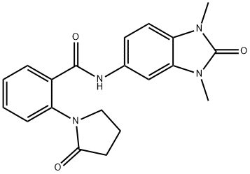 N-(1,3-dimethyl-2-oxobenzimidazol-5-yl)-2-(2-oxopyrrolidin-1-yl)benzamide,1171435-17-8,结构式