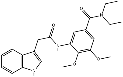 N,N-diethyl-3-[[2-(1H-indol-3-yl)acetyl]amino]-4,5-dimethoxybenzamide Structure