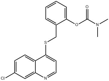 [2-[(7-chloroquinolin-4-yl)sulfanylmethyl]phenyl] N,N-dimethylcarbamate 结构式