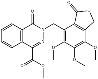 methyl 4-oxo-3-[(5,6,7-trimethoxy-3-oxo-1H-2-benzofuran-4-yl)methyl]phthalazine-1-carboxylate Structure