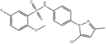 N-[4-(5-chloro-3-methylpyrazol-1-yl)phenyl]-5-fluoro-2-methoxybenzenesulfonamide Structure