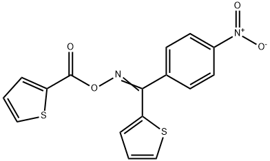 [(E)-[(4-nitrophenyl)-thiophen-2-ylmethylidene]amino] thiophene-2-carboxylate 化学構造式