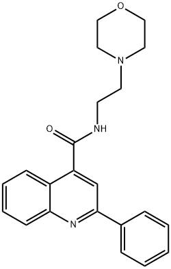 N-(2-morpholin-4-ylethyl)-2-phenylquinoline-4-carboxamide Struktur