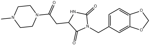 3-(1,3-benzodioxol-5-ylmethyl)-5-[2-(4-methylpiperazin-1-yl)-2-oxoethyl]imidazolidine-2,4-dione|