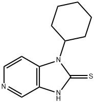 1-环己基-1H-咪唑并[4,5-C]吡啶-2-硫醇, 120759-69-5, 结构式