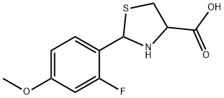 2-(2-fluoro-4-methoxyphenyl)-1,3-thiazolidine-4-carboxylic acid Structure