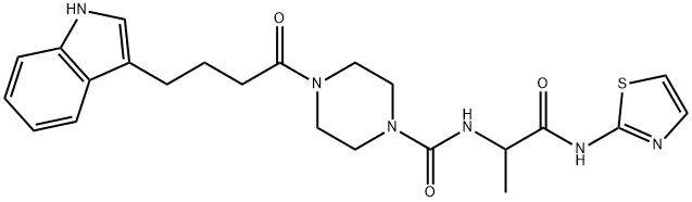 1214122-44-7 4-[4-(1H-indol-3-yl)butanoyl]-N-[1-oxo-1-(1,3-thiazol-2-ylamino)propan-2-yl]piperazine-1-carboxamide