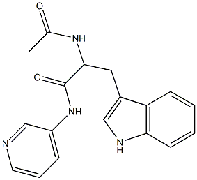 2-acetamido-3-(1H-indol-3-yl)-N-pyridin-3-ylpropanamide Struktur