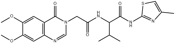 2-[[2-(6,7-dimethoxy-4-oxoquinazolin-3-yl)acetyl]amino]-3-methyl-N-(4-methyl-1,3-thiazol-2-yl)butanamide|