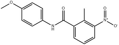 N-(4-methoxyphenyl)-2-methyl-3-nitrobenzamide 化学構造式