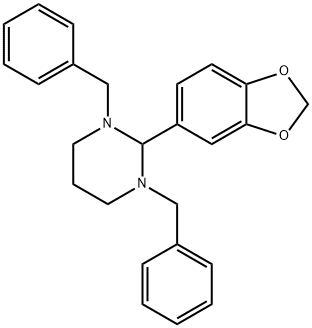 2-(1,3-benzodioxol-5-yl)-1,3-dibenzyl-1,3-diazinane,124105-89-1,结构式