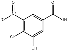 4-氯-3-羟基-5-硝基苯甲酸,1290117-25-7,结构式