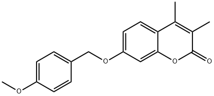 7-[(4-methoxyphenyl)methoxy]-3,4-dimethylchromen-2-one Structure