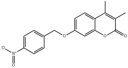 3,4-dimethyl-7-[(4-nitrophenyl)methoxy]chromen-2-one,129929-99-3,结构式