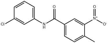 N-(3-chlorophenyl)-4-methyl-3-nitrobenzamide 结构式