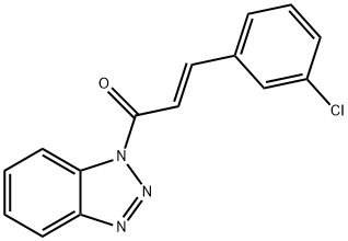 (E)-1-(benzotriazol-1-yl)-3-(3-chlorophenyl)prop-2-en-1-one Structure