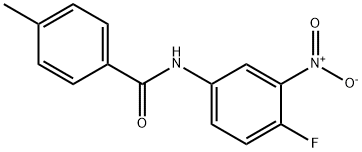 N-(4-fluoro-3-nitrophenyl)-4-methylbenzamide Struktur