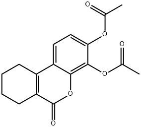 (4-acetyloxy-6-oxo-7,8,9,10-tetrahydrobenzo[c]chromen-3-yl) acetate 结构式