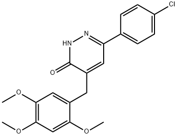 3-(4-chlorophenyl)-5-[(2,4,5-trimethoxyphenyl)methyl]-1H-pyridazin-6-one|