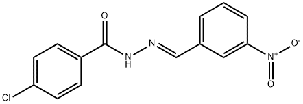 4-chloro-N-[(E)-(3-nitrophenyl)methylideneamino]benzamide Structure