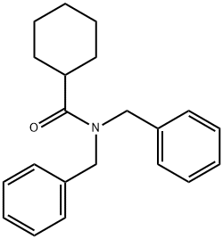 N,N-dibenzylcyclohexanecarboxamide 化学構造式