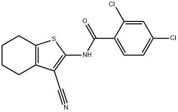 2,4-dichloro-N-(3-cyano-4,5,6,7-tetrahydro-1-benzothiophen-2-yl)benzamide Structure